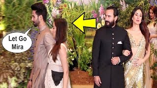 Shahid Kapoor Ignores ExGirlfriend Kareena Kapoor At Sonam Kapoor Wedding Reception [upl. by Ahsinej]