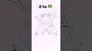 Draw 2 to Frog 🐸 easy drawing ideas for kids easydrawing kids shorts frog [upl. by Eitsrik]