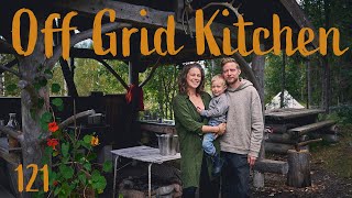 Off Grid Cooking in our Outdoor Kitchen [upl. by Arrehs]