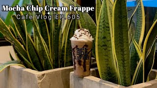 Cafe Vlog EP605  Mocha Chip Cream Frappe  Mocha drinks  Frappe recipe  Medium Size [upl. by Duggan450]