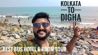 KOLKATA TO DIGHA 🚌  Best bus  hotel amp room tour  trip 2018 ●● [upl. by Nnylamme]