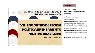 7 ETPPPB Mesa 5  DEMOCRACIA CONFLITO E A QUESTÃO AMBIENTAL [upl. by Ahsile348]