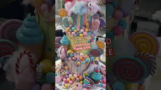 3 Tier Beautiful CANDYLAND THEME CAKE trendingshorts cakedecorating shortvideo candylandcake [upl. by Linden]