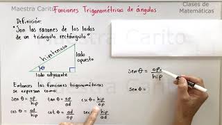 Funciones Trigonométricas  Explicación y Fórmulas [upl. by Atteoj]