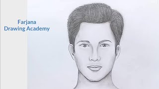 How to draw face for Beginners EASY WAY TO DRAW A MAN FACE [upl. by Mignonne]