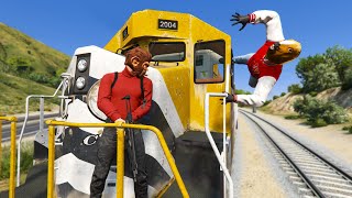 Surviving 1M Bounty On The Train In GTA 5 RP [upl. by Heim]