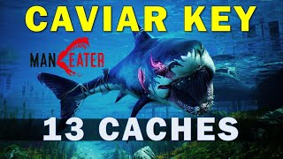 Caviar Key All Nutrient Caches Location  Maneater Caviar Key Collectibles Guide [upl. by Acey]