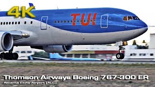 Thomson Airways Boeing 767300 ER Alicante 4K [upl. by Dnama]