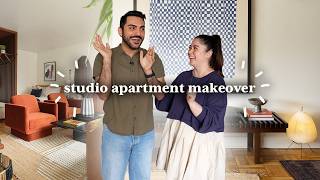 EXTREME 253 Sq Ft Studio Apartment Makeover  MidCentury Modern Style [upl. by Adnahsed911]