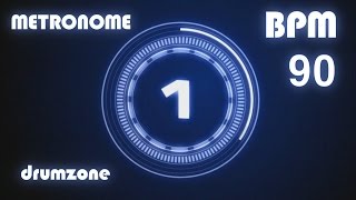 드럼존 메트로놈 90 BPM  Metronome  Click amp Voice  1 hour [upl. by Ullyot156]