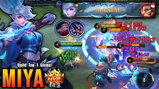 Almost SAVAGE Monster Sidelane Miya with LifeSteal Build Be Like  Build Top 1 Global Miya  MLBB [upl. by Chandal]