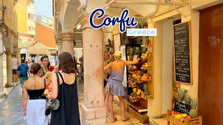 Corfu Greece 🌴  The Most Beautiful Island  4K 60fps HDR Walking Tour [upl. by Ynaffyt294]