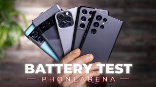 Galaxy S22 Ultra Battery Test vs iPhone 13 Pro Max Pixel OnePlus [upl. by Noffihc509]