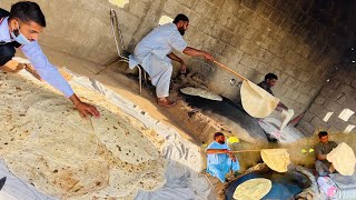 how to make Rumali Roti in Resturant Manday Roti قلو روٹی Biggest Roti Resturant Style [upl. by Nileuqay]