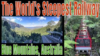 Scenic World Katoomba  The Worlds Steepest Railway in the Blue Mountains NSW Australia [upl. by Teilo301]