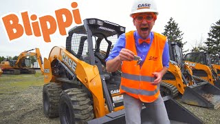 Blippi Learns about Diggers and Construction Vehicles  Blippi Toys  Educational Videos For Kids [upl. by Madlin713]