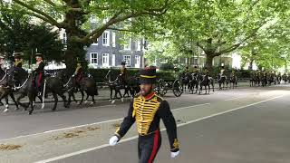 Trooping The Colour 2022 Rehearsal Colonels Review Kings Troop [upl. by Terrab]