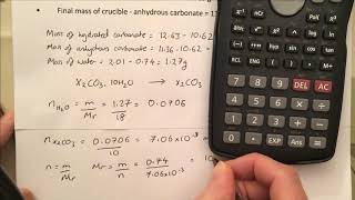 Finding the formula of a hydrated salt [upl. by Gingras]