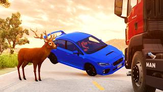 Dangerous Overtaking and Car Crashes 02 🔥 BeamNG Drive [upl. by Komsa]