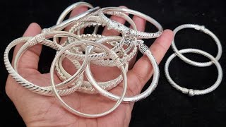 Silver Bangles Design for Ladies  Bridal Bangles [upl. by Ydnim]