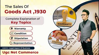 Sales Of Goods Act 1930 Key Topics Warranty Condition Stipulation amp Representation [upl. by Norabal]