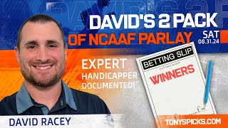 2 FREE NCAAF Parlay Picks amp Prediction Week 1 by David Racey Saturday 83124 [upl. by Schoenburg]