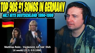 Reaction to All German 1s of the 90s Nr1 Hits Deutschland 19901999 [upl. by Tybie537]