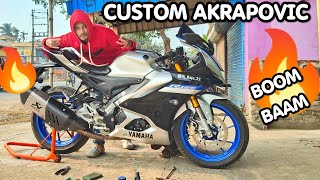 Yamaha r15m  r15 v4 akrapovic exhaust  akrapovic m1 exhaust [upl. by Ceevah]