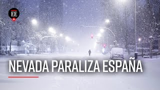 España paralizada por la peor nevada en 50 años  El Espectador [upl. by Aracahs158]