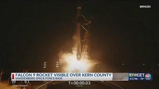 Falcon 9 rocket launches from Vandenberg Space Force Base [upl. by Eelrebmyk795]