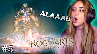 PELEAMOS CONTRA UN BOSS🔥 Hogwarts Legacy 5 [upl. by Dry117]