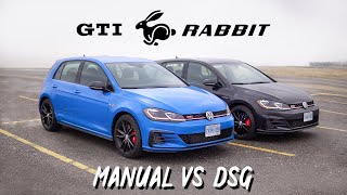 2019 VW GTI Rabbit Review  DSG vs Manual GTI vs Everything [upl. by Einalam]