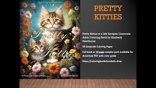 Pretty Kitties Coloring Book flip thru video [upl. by Kenay66]