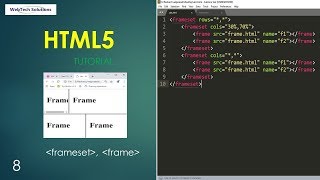 html frameset tag  html5 tutorial  8 [upl. by Aztilem541]