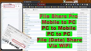 File Share Pro Mobile to PCPC to MobilePC to PC File Data Share Via WiFi  File Share WIFI [upl. by Llatsyrc]