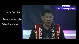 Former Philippines President Rodrigo Dutertes funniest speech with Subtitles The jr patatas style [upl. by Irroc]