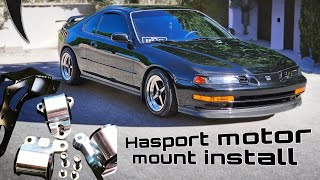 HSERIES HASPORT MOTOR MOUNTS INSTALL ON A 4G PRELUDE [upl. by Lidstone994]