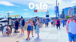 Oslo Norway 🇳🇴 Summer Walk 2022  4K60fps HDR  Walking Tour [upl. by Suckram]