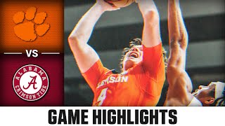 Clemson vs Alabama Game Highlights  202324 ACC Mens Basketball [upl. by Kila]