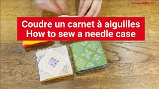 Tuto coudre un carnet à aiguilles  Sew a needle case [upl. by Iznek]