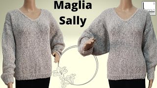 Maglia ai ferri quotSallyquot [upl. by Tadeo762]