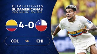 COLOMBIA vs CHILE 40  RESUMEN  ELIMINATORIAS SUDAMERICANAS  FECHA 10 [upl. by Zsamot]