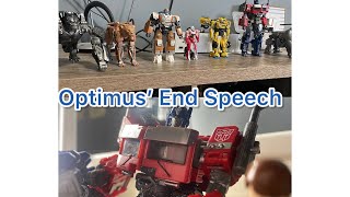 Transformers Stop Motion Rise of the Beasts Optimus’ End Speech Scene [upl. by Notniuqal72]