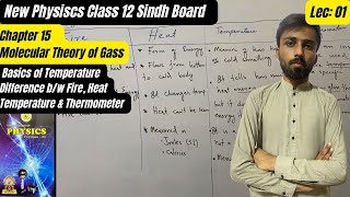 Class 12 New Physics 2024  Chapter 1 Difference between Heat Fire Temperature Thermometer [upl. by Tterrag]