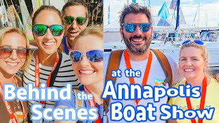 Behind the Scenes w ALL your FAV Youtubers at the Annapolis Boat Show Calico Skies Sailing Ep 116 [upl. by Charmain484]