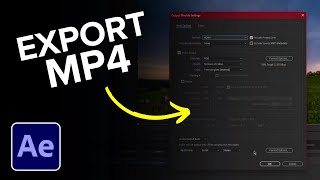 How to Export After Effects to MP4 [upl. by Greyso]