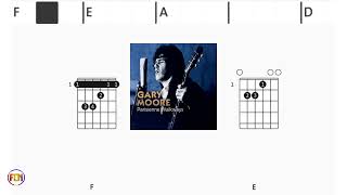 GARY MOORE Parisienne walkways FCN GUITAR CHORDS amp LYRICS [upl. by Egnalos]