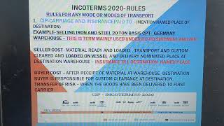 Practical Training8  incoterm 2020 CPTCIPCFR and CIF explanation [upl. by Neirda]