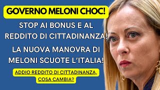 Meloni Dice BASTA ai Bonus Lâ€™Italia Cambia Rotta per Sempre [upl. by Nessaj]