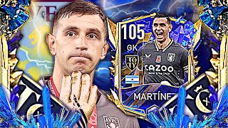 IS HE A GOOD GK 105 EMILIANO MARTINEZ REVIEW TEAM OF THE YEAR  FIFA MOBILE 22 [upl. by Alamac933]